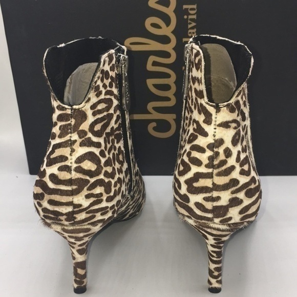 Charles David Snow leopard point toe booties - Picture 9 of 16